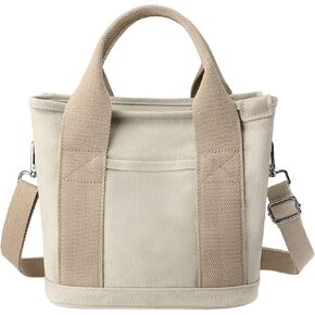 Canvas Tote Bag for Women Stylish Crossboy Handbag Casual Hobo Bag Top Handle Satchel with Multiple Pockets