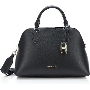 Halston Quincy Embossed Pebble Top Zip Satchel
