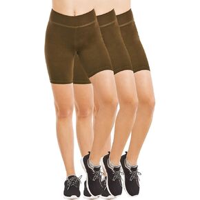 Women's Cotton 15" Outseam Short Leggings - 3 in a Pack