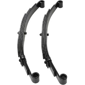 munirater 2 Pieces Trailer Leaf Spring 4 Leaf Double Eye 1750 lbs Replacement for 3500lbs Axle Suspension 25-1/4 1.75 Width SW4B