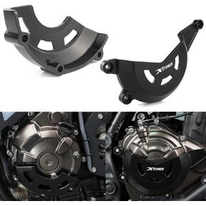 Xitomer Clutch & Engine Cover Guard Fit for MT-07 FZ-07 & Tenere 700 XTZ690 & XSR700 Motorcycle Engine Guards Right and left Engine Protector Engine Stator Cover