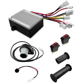 24V Controller and Throttle Fit for Razor E200 E300 Electric Scooter MX350 (V33+) SUV E300 (V13+) E200 (V13+) Electric Scooter Control Module, Electrical Kit with Charger Port Handlebar Grips