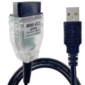 Toyota Techstream Diagnostic Cable Mini VCI J2534 OBD Scanner v2.0.4 لـ Toyota Lexus Tis Techstream (إصدار محدث)