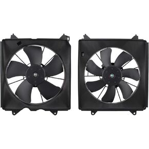 مروحة تبريد مكثف Autokay Radiator AC ، مجموعة مروحة تبريد الرادياتير 2PC لـ Honda Accord 2013-2017