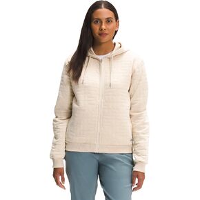 The North Face Longs Longs Peak Quilted Full Zip Hoodie ، Gardenia White Heather ، كبير