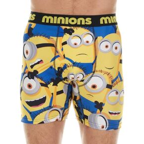 ملخصات ملاكمة Minions للرجال - لا ذبابة ، خياطة مضادة للتسجيل ، والراحة على شكل القطن/المنشط المبطن