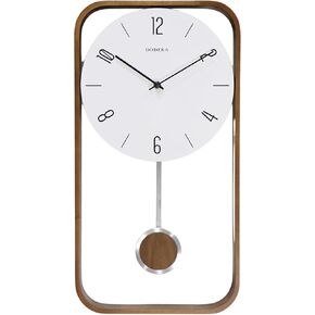 DODEKA Pendulum Clock Rectangular 21011B Minimalist Style Silent Movement for Bedroom, Living Room, Kitchen, Home