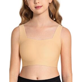Deyllo Training Bra Removable Padded Bralette Seamless Wireless Comfortable Breathable Bra for 11 to 17 Year Old Teenagers