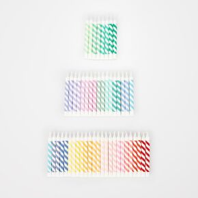 Meri Meri Mini Birthday Candles for Cake (Pack of 50), Unscented Meri Meri Birthday Candles