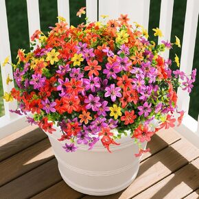 زهور Inqcmy الاصطناعية للديكور في الهواء الطلق 12 PCS Faux Flower in Kuwait