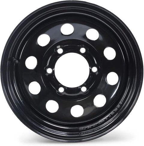 ROCKMAN Trailer Tire Wheel Assembly ST205/75R15 8-Ply D 107M 5 Lug on 5" PCD Black Mod Rim,SET 2 in Kuwait