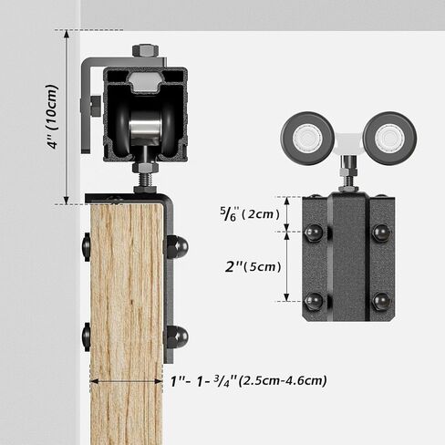 6FT/72 ''صندوق السكك الحديدية انزلاق باب الحظيرة مجموعة أدوات سبائك الألومنيوم جدار جبل ، على نحو سلس وثقيل لباب واحد in Kuwait