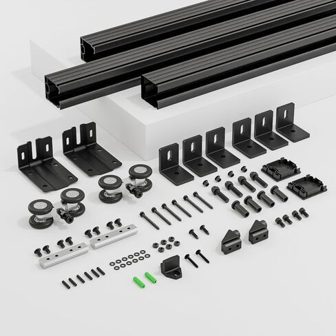 6FT/72 ''صندوق السكك الحديدية انزلاق باب الحظيرة مجموعة أدوات سبائك الألومنيوم جدار جبل ، على نحو سلس وثقيل لباب واحد in Kuwait
