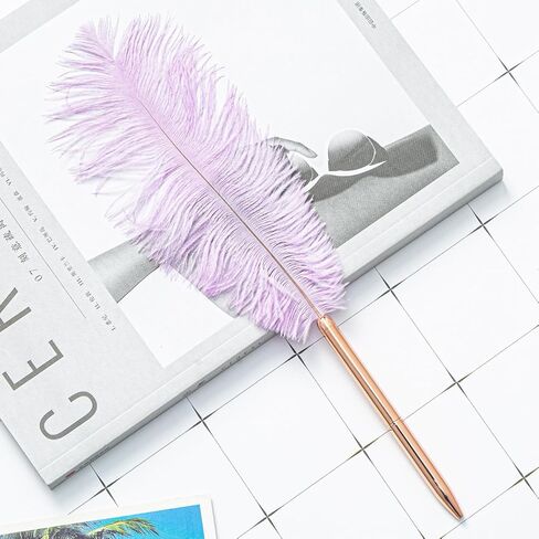 BWESOO White Retro Feather Ballpoint Pen Exquisite Siganture Pen Refillable Ballpoint Pen for Wedding Office Business Gift Pens for Signing Artwork Journal Writing Ballpoint Pens and Refills in Saudi Arabia