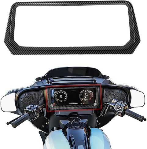 PSLER Inner Fairing Dashboard Trim Kit for Road Glide 2024,Fiber Stereo Speedometer Gauge Trim Cover for Road Glide CVO Road Glide ST 2024(Carbon) in Kuwait