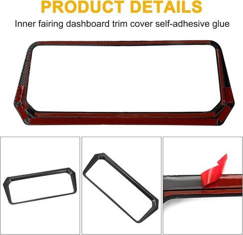 PSLER Inner Fairing Dashboard Trim Kit for Road Glide 2024,Fiber Stereo Speedometer Gauge Trim Cover for Road Glide CVO Road Glide ST 2024(Carbon) in Kuwait
