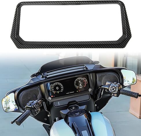 PSLER Inner Fairing Dashboard Trim Kit for Road Glide 2024,Fiber Stereo Speedometer Gauge Trim Cover for Road Glide CVO Road Glide ST 2024(Carbon) in Kuwait