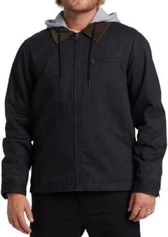 Billabong Men's Barlow Hooded Workwear Style Zip Jacket in Kuwait