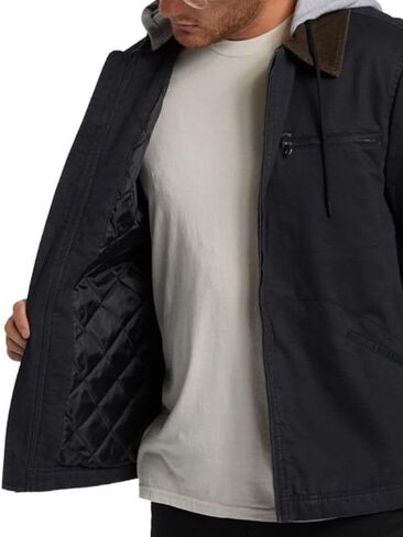 Billabong Men's Barlow Hooded Workwear Style Zip Jacket in Kuwait