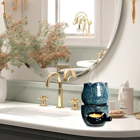 العطر العطر الزيت العطري Tealight ، الشاي ضوء شمعة شمع دافئ ، زيت العطر Tealight أكثر دفئا (مجموعة من 1 ، شكل جلي in Kuwait