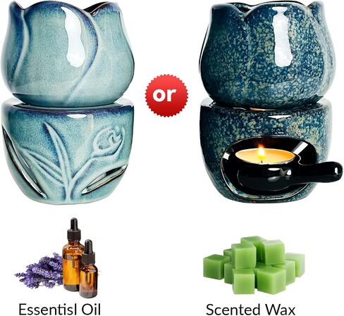 العطر العطر الزيت العطري Tealight ، الشاي ضوء شمعة شمع دافئ ، زيت العطر Tealight أكثر دفئا (مجموعة من 1 ، شكل جلي in Kuwait