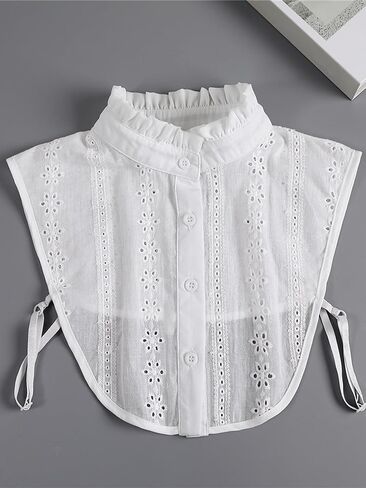 Jacquard Pure Cotton Fake Collar Comfortable and Breathable Hollow Out Dickey Collar Collar for Women & Girls in Kuwait