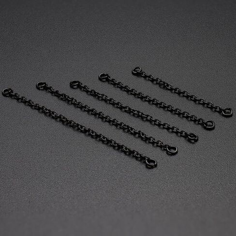5PCS Nose Chain Stainless Steel Black Nose Ring Chain Piercing Across Nose Cross Heart Double Nose Nostril Jewelry for Women Men in Kuwait
