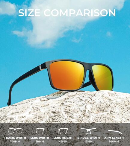 KALIYADI Polarized Mens Sun-Glasses Sunglasses-Men : Classic Sunglasses with UV Protection for Fishing Driving Golf in Saudi Arabia
