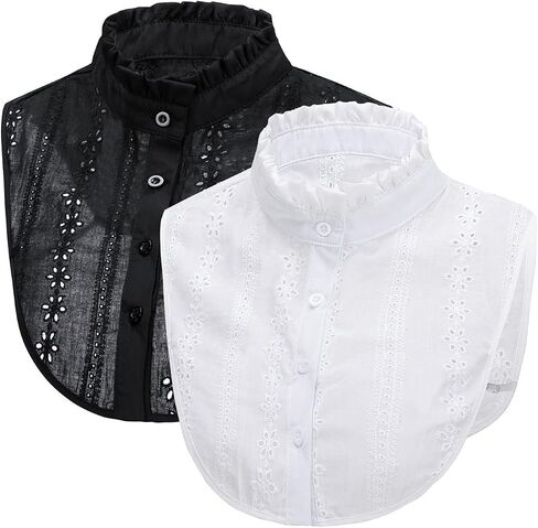 Jacquard Pure Cotton Fake Collar Comfortable and Breathable Hollow Out Dickey Collar Collar for Women & Girls in Kuwait