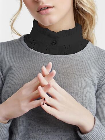 Jacquard Pure Cotton Fake Collar Comfortable and Breathable Hollow Out Dickey Collar Collar for Women & Girls in Kuwait