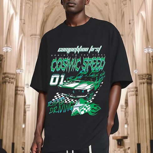 القمصان ذات الرسوم الرسومية الضخمة الرجال خمر y2k قمصان طباعة الشوارع للجنسين هاراجوكو تي شيرت in Kuwait