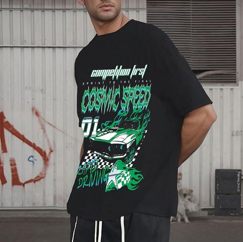 القمصان ذات الرسوم الرسومية الضخمة الرجال خمر y2k قمصان طباعة الشوارع للجنسين هاراجوكو تي شيرت in Kuwait