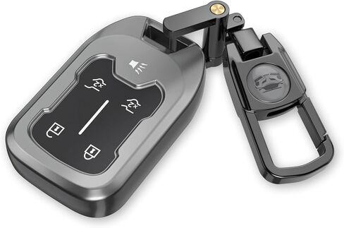 لغطاء Chevy GMC Key Fob مع keychain. (رمادي غير لامع ، 5-بوتون) in Kuwait