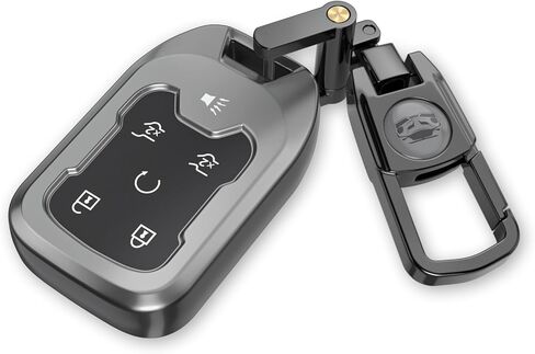 لغطاء Chevy GMC Key Fob مع keychain. (رمادي غير لامع ، 5-بوتون) in Kuwait