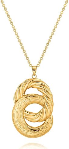 18k Gold Plated Ball Pendant Long Chain Necklace Dainty Personalized Handmade Layered Charm Spherical Sweater Necklace Glossy Minimalist Geometry Pendant 1.8mm Thin Cable Chain Necklace for Women 27" in Saudi Arabia