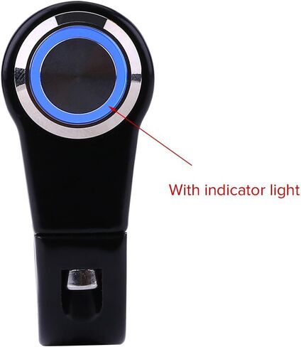 Handlebar ON/Off Switch, DC 10-12V to AC 220V Motorcycle 7/8" Start Button Weatherproof Aluminum Handlebar Light Switch (A Style Self Reset Button) in Saudi Arabia