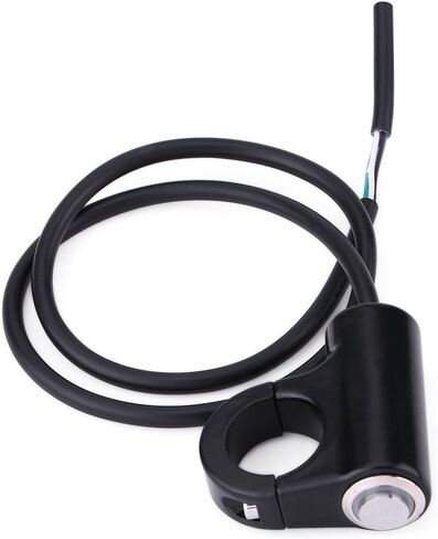 Handlebar ON/Off Switch, DC 10-12V to AC 220V Motorcycle 7/8" Start Button Weatherproof Aluminum Handlebar Light Switch (A Style Self Reset Button) in Saudi Arabia
