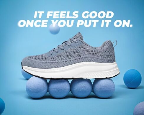 KDN Men's Wide Toe Box Shoes Cushioned Road Running Shoes Non Slip Mens Walking Sneakers for Wide Feet Comfortable Athletic Gym Workout Shoes Wide Width in Saudi Arabia