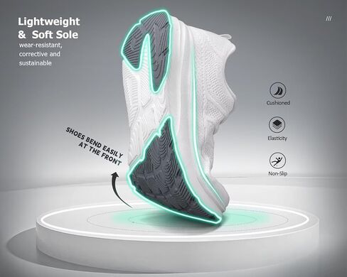 KDN Men's Wide Toe Box Shoes Cushioned Road Running Shoes Non Slip Mens Walking Sneakers for Wide Feet Comfortable Athletic Gym Workout Shoes Wide Width in Saudi Arabia