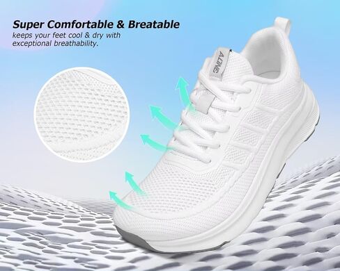KDN Men's Wide Toe Box Shoes Cushioned Road Running Shoes Non Slip Mens Walking Sneakers for Wide Feet Comfortable Athletic Gym Workout Shoes Wide Width in Saudi Arabia
