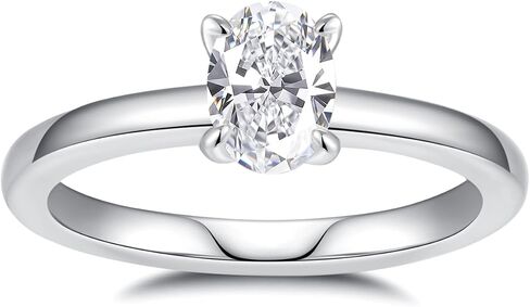 Moissanite Engagement Rings for Women Wedding Rings 925 Sterling Silver with 18K White Gold Plated Promise Anniversary Ring Elegant Gift Packed in Kuwait