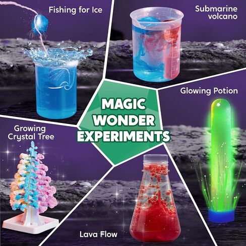 Klever Kits Jumbo Science Kits- 130+ Experiments Educational Toys, STEM Activities with Growing Crystal Tree, Fruit Circuits and Chemistry Set, Christmas Birthday Gifts for Kids in Saudi Arabia