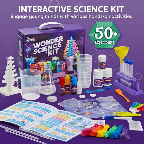 Klever Kits Jumbo Science Kits- 130+ Experiments Educational Toys, STEM Activities with Growing Crystal Tree, Fruit Circuits and Chemistry Set, Christmas Birthday Gifts for Kids in Saudi Arabia