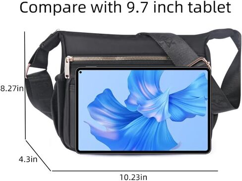Crossbody Bag for Women, high density Nylon Shoulder Messenger Bag Trendy Pocketbooks, Waterproof and Multi-Pockets in Saudi Arabia