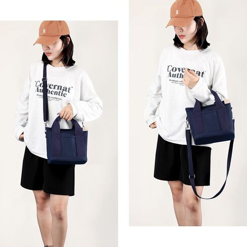 Canvas Tote Bag for Women Stylish Crossboy Handbag Casual Hobo Bag Top Handle Satchel with Multiple Pockets in Saudi Arabia