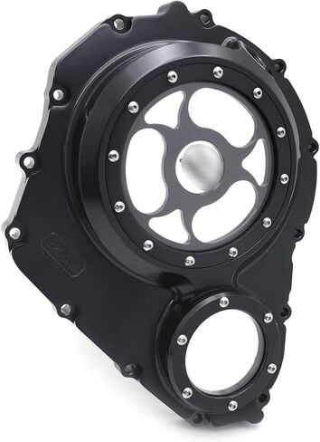 HTTMT- CNC See Through Black&Clear Glass Engine Clutch Cover w/Gasket Compatible with Suzuk 2006-2022 GSX-R 600/750 in Saudi Arabia