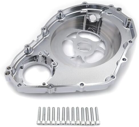 HTTMT- CNC See Through Black&Clear Glass Engine Clutch Cover w/Gasket Compatible with Suzuk 2006-2022 GSX-R 600/750 in Saudi Arabia