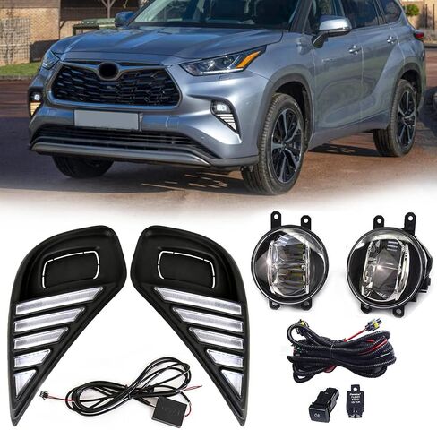 Daytime Running Light for Toyota Highlander 2020-2023 Fog Kit With LED Lamp Bulb Driving Light in Saudi Arabia