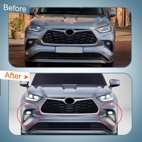 Daytime Running Light for Toyota Highlander 2020-2023 Fog Kit With LED Lamp Bulb Driving Light in Saudi Arabia