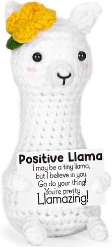 Mini Positive Crochet Llama Fathers Day Graduation Gifts for Women Daughter Friend Sister Teens,Birthday Emotional Inspirational Cheer Support Gifts for Girls Boys Coworker Teacher Appreciation Gift in Saudi Arabia